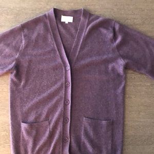 Purple cashmere cardigan